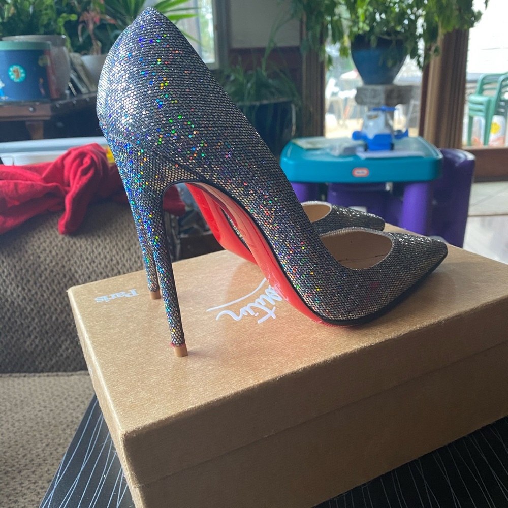 Christian Louboutin shoes so Kate disco glitter heels size 40.5 (10.5 US)